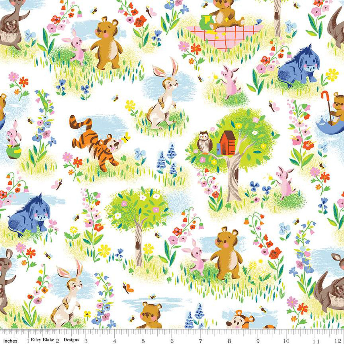 PREORDER - 100 Aker Woods - Main in White - Jill Howarth - C15170-WHIT –  Pink Door Fabrics