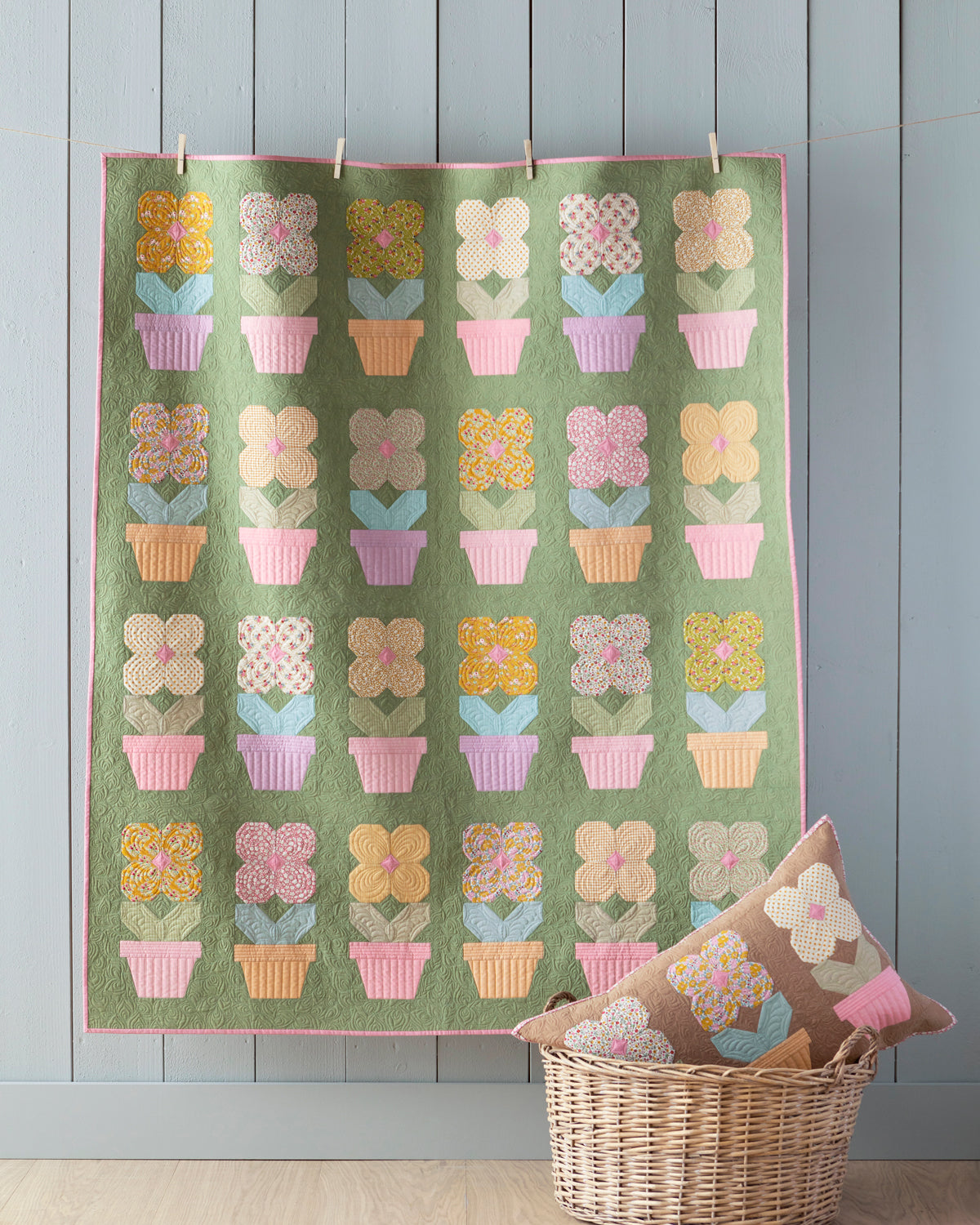 PREORDER - Creating Memories - Potted Flowers - Tilda Fabrics - Quilt –  Pink Door Fabrics