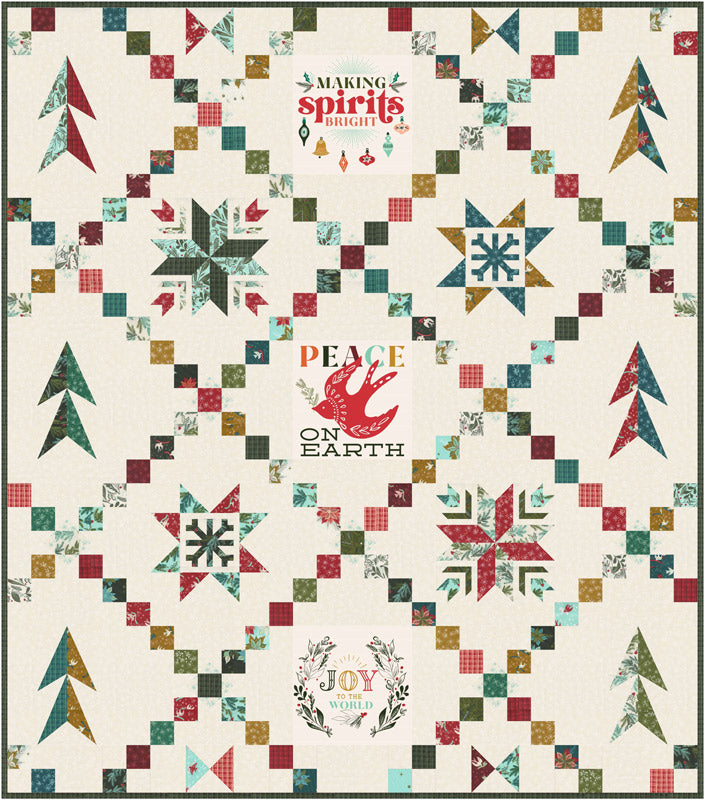 CHEER & MERRIMENT Quilt Kit - by Fancy That Design House for on sale Moda