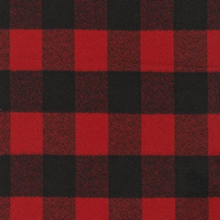 Mammoth Pepper Buffalo Plaid Flannel Fabric - Robert Kaufman