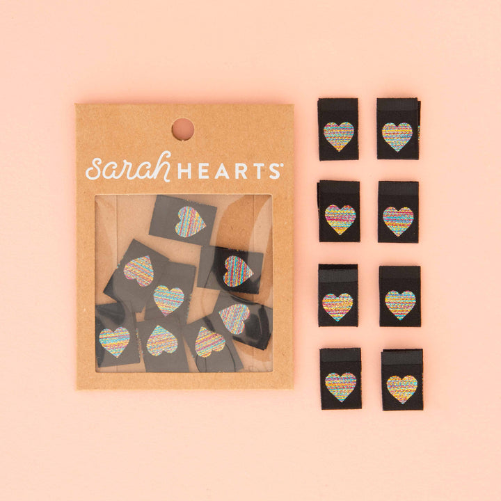 Sarah Hearts - Metallic Rainbow Heart Labels - LP227