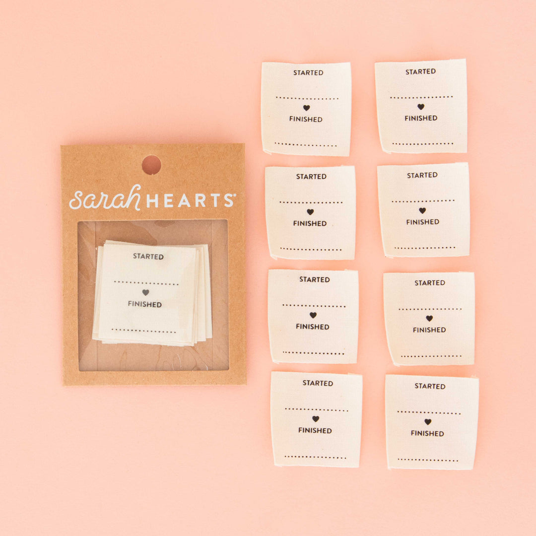 Sarah Hearts - Started Finished Labels - LC219