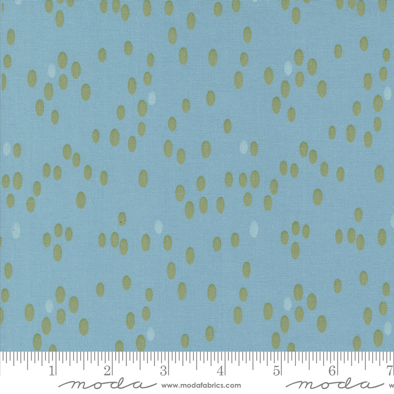 PREORDER - Olive You - Dots in Glacier - Zen Chic - 1882 15 - Half Yard