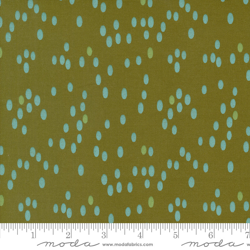 PREORDER - Olive You - Dots in Olive - Zen Chic - 1882 17 - Half Yard