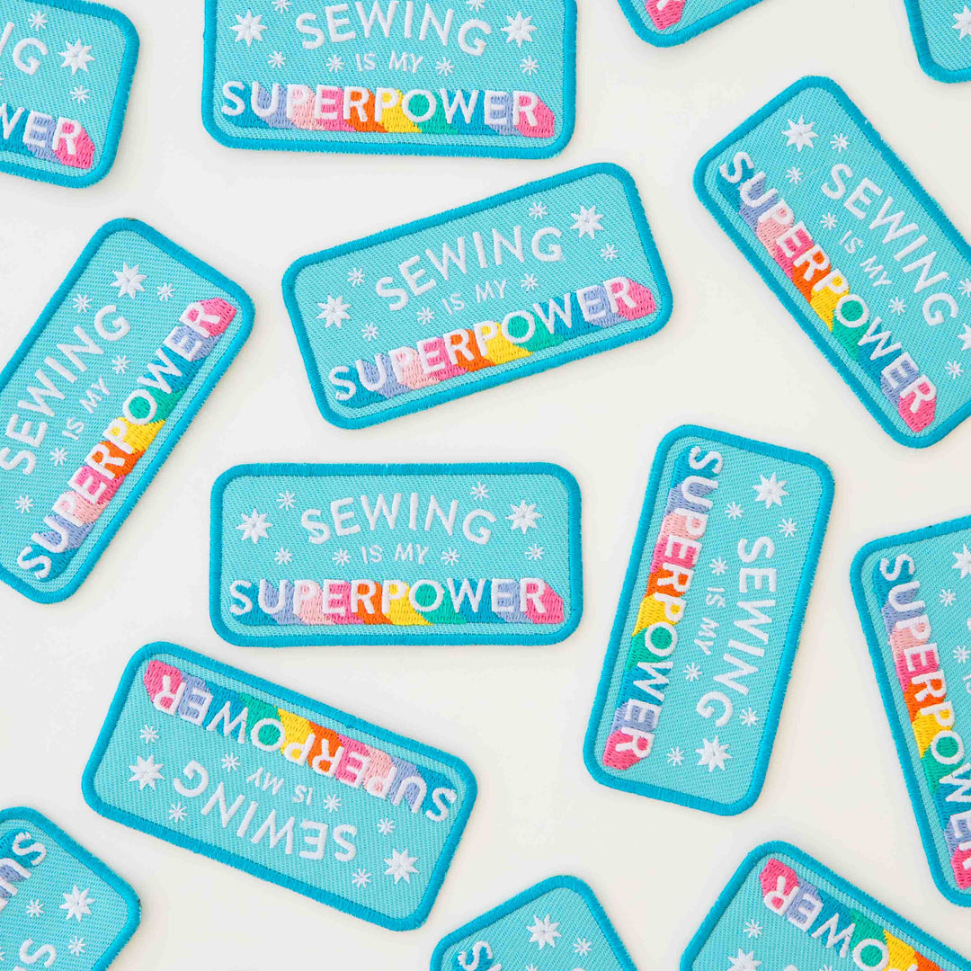 Sarah Hearts - Sewing is my Superpower Iron-On Patch - PA10