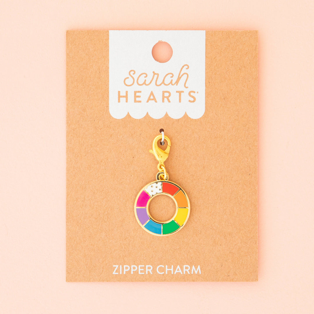 Sarah Hearts - Color Wheel Zipper Charm - ZC01