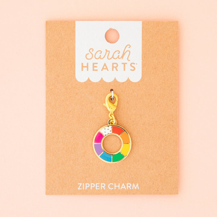 Sarah Hearts - Color Wheel Zipper Charm - ZC01