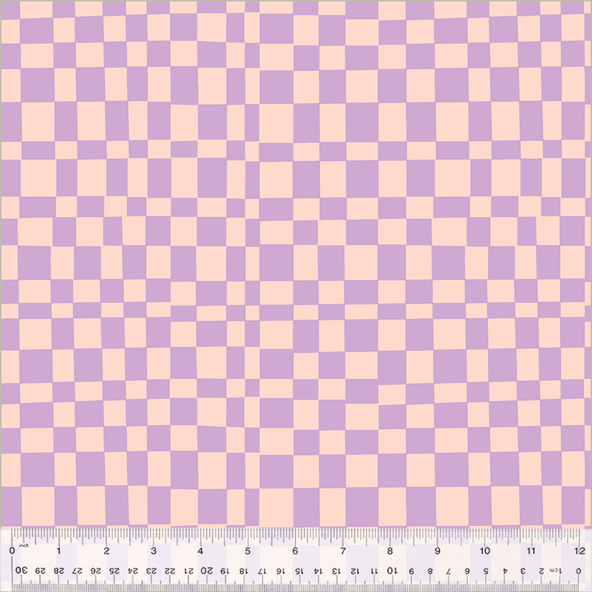 PREORDER - Kaleidoscope - Checker in Blush/Vervain - Annabel Wrigley - 54120D-3 - Half Yard