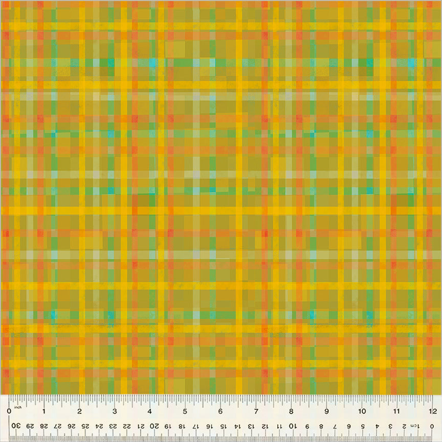 Fur-ever Friends - Playful Plaid in Yellow - Gareth Lucas - 54537D-9 - Half Yard