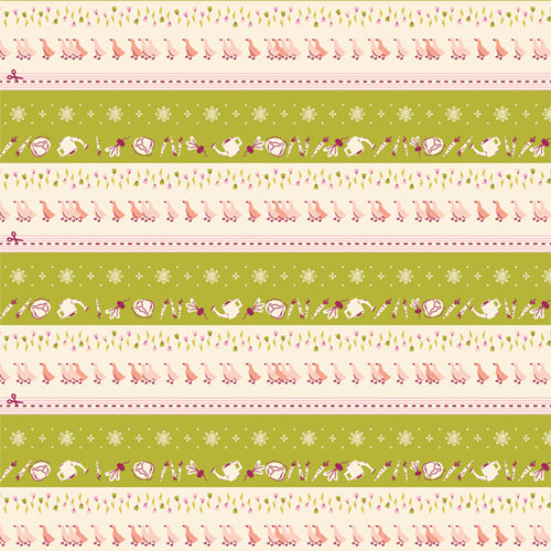 A closeup shot of the quilting fabric pattern called Farm Bound, designed by AGF Studios. The SKU is BINCTG77.