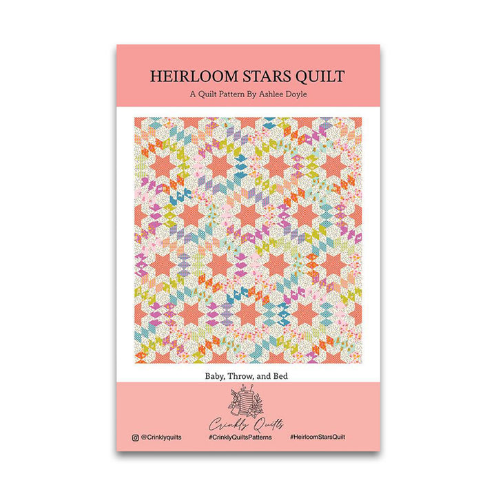 PREORDER - Heirloom Stars Quilt Pattern - Ashlee Doyle - CQ 019 - Printed Pattern