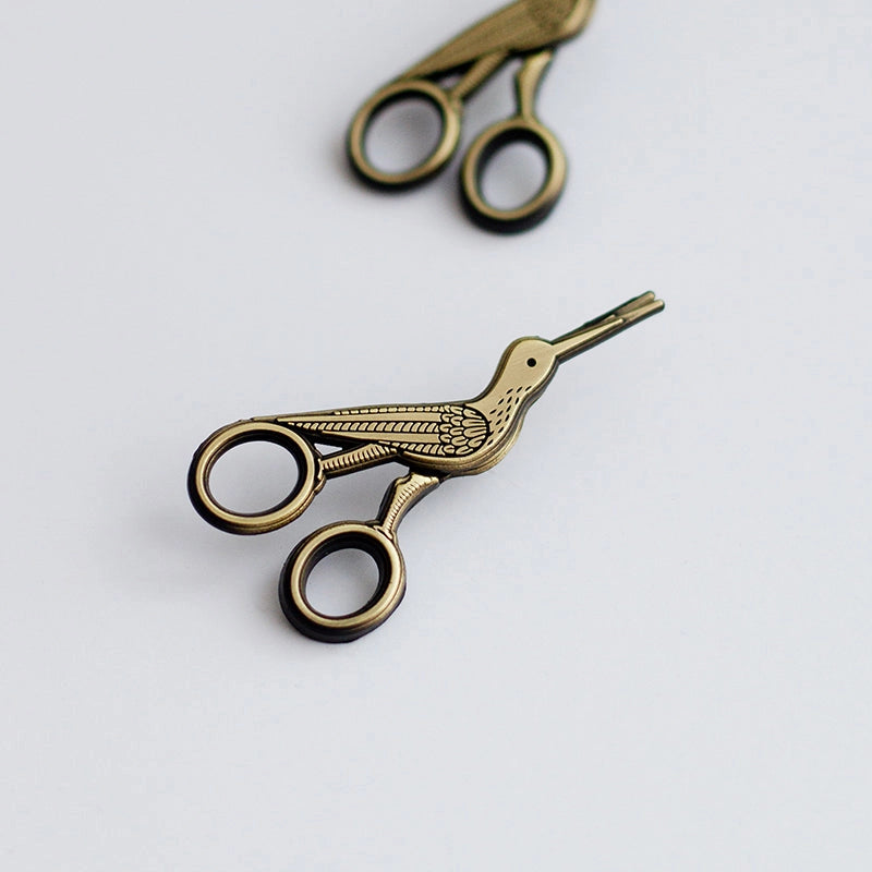 The Gray Muse Floral Scissors Interactive Enamel Pin
