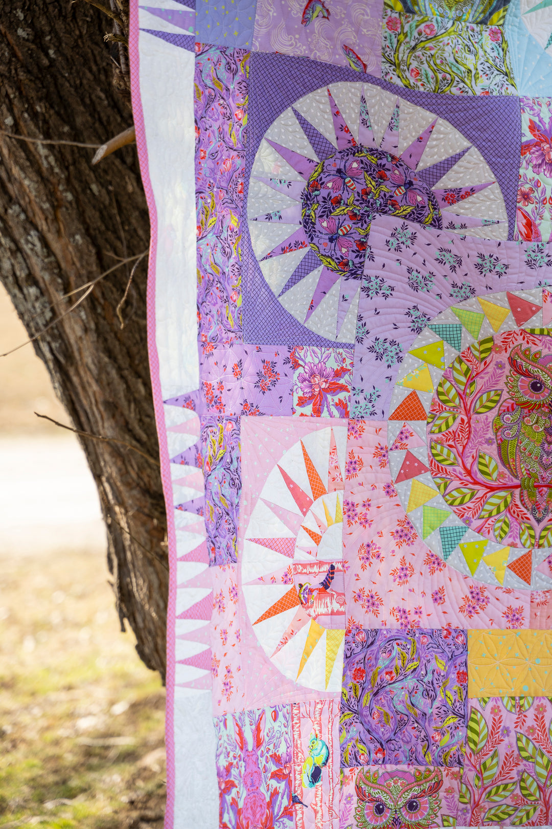 Emperor's Wheel Quilt Kit - Full Moon Forest II by Tula Pink - Fabric Only (Preorder)