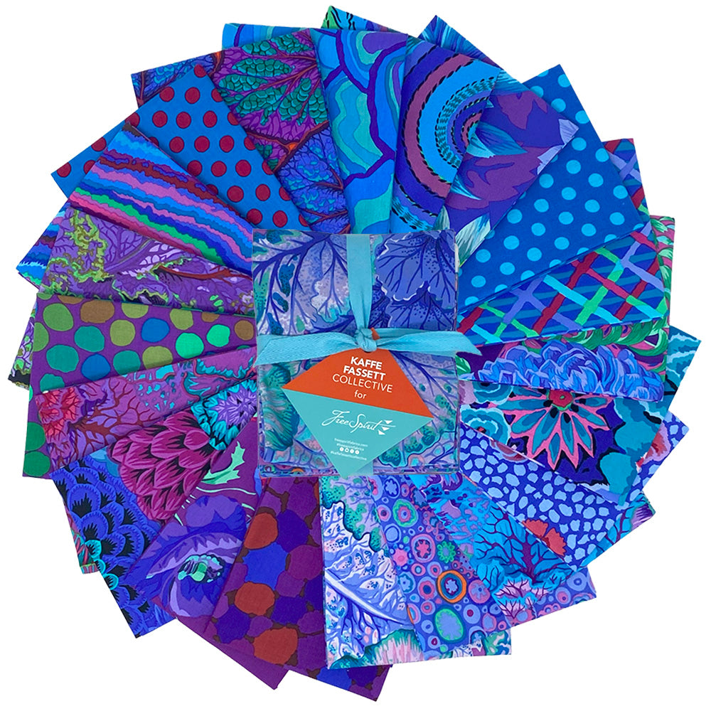 Kaffe Classics Plus (Royal) - Fat Quarter Bundle, 20 pieces - by Kaffe Fassett Collective