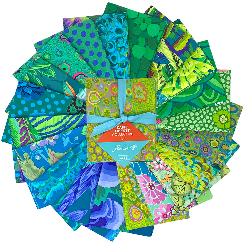 Kaffe Classics Plus (Tidal) - Fat Quarter Bundle, 20 pieces - by Kaffe Fassett Collective