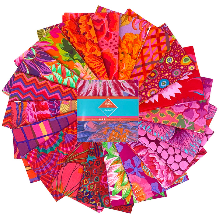 Kaffe Classics Plus (Ruby) - 5-Inch Charm Pack, 42 pieces - by Kaffe Fassett Collective