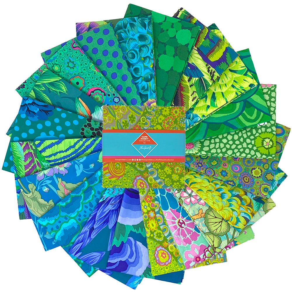 Kaffe Classics Plus (Tidal) - 5-Inch Charm Pack, 42 pieces - by Kaffe Fassett Collective