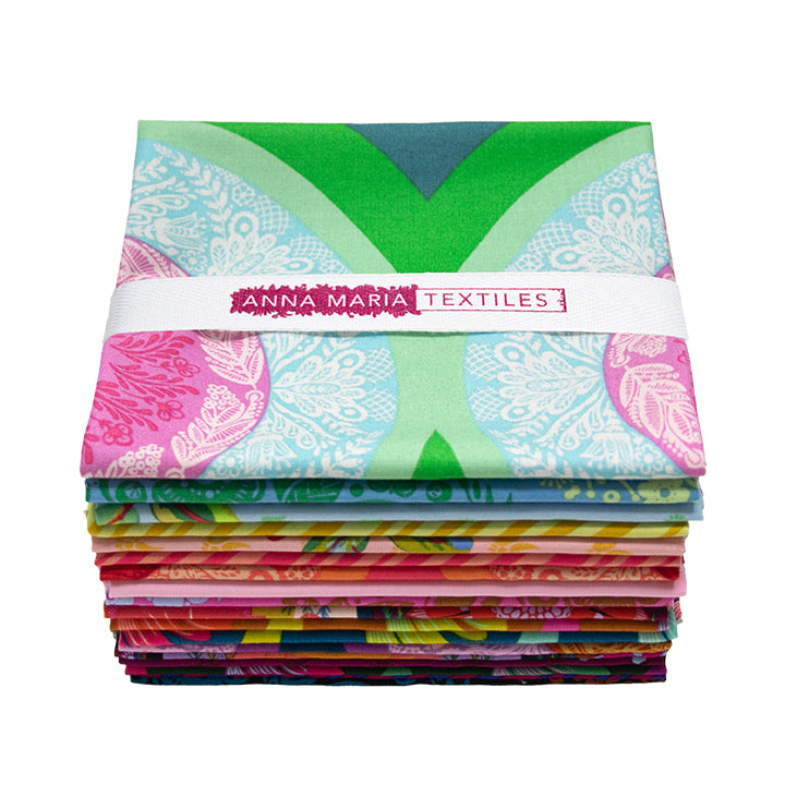 PREORDER - Perennial Borders - Fat Quarter Bundle, 18 pieces - Anna Maria Textiles