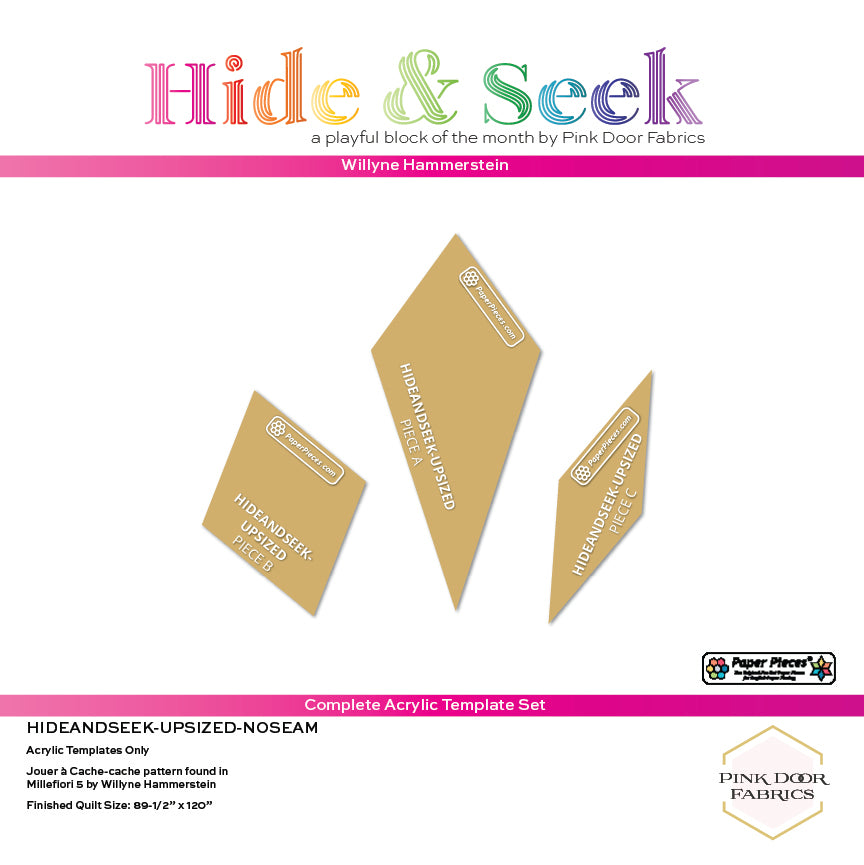 PREORDER Upsized Hide and Seek - Complete Acrylic Template Set - HIDEANDSEEK-UPSIZED