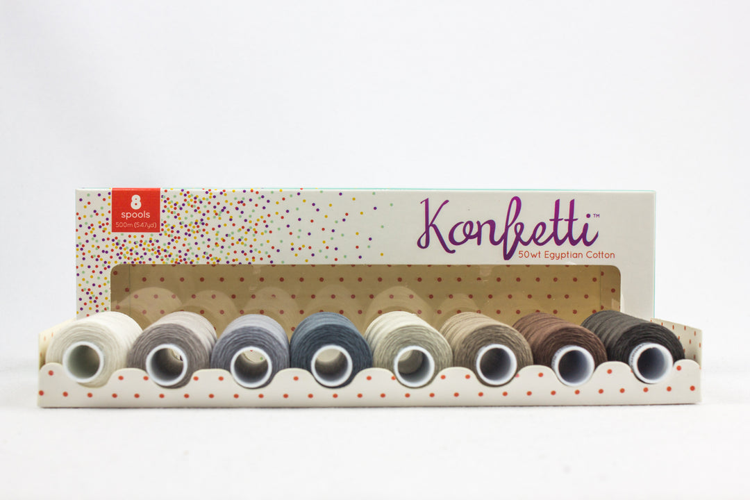 Wonderfil - Konfetti 8 Spool Set - Sand and Seaglass