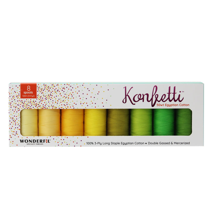 Wonderfil - Konfetti 8 Spool Set - Key Lime Pie