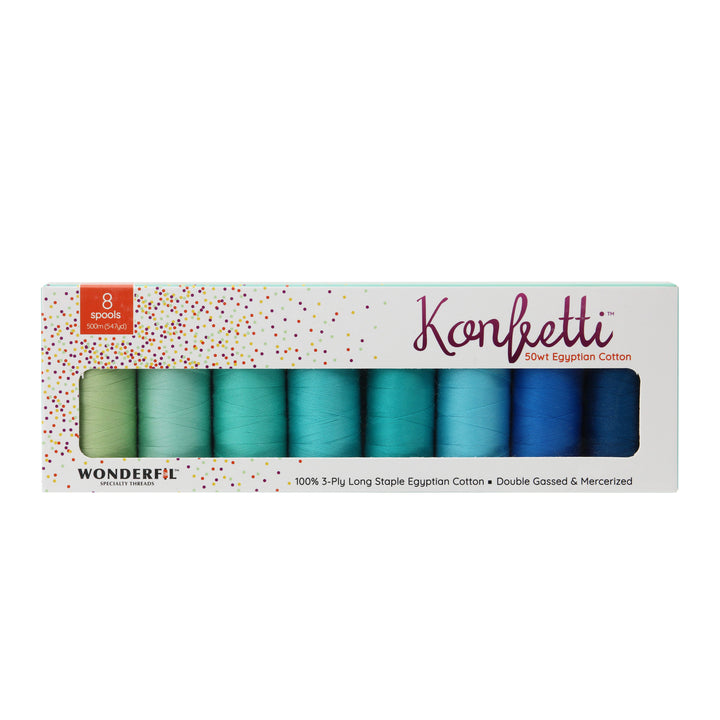 Wonderfil - Konfetti 8 Spool Set - Crystal Lagoon