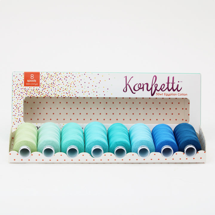 Wonderfil - Konfetti 8 Spool Set - Crystal Lagoon