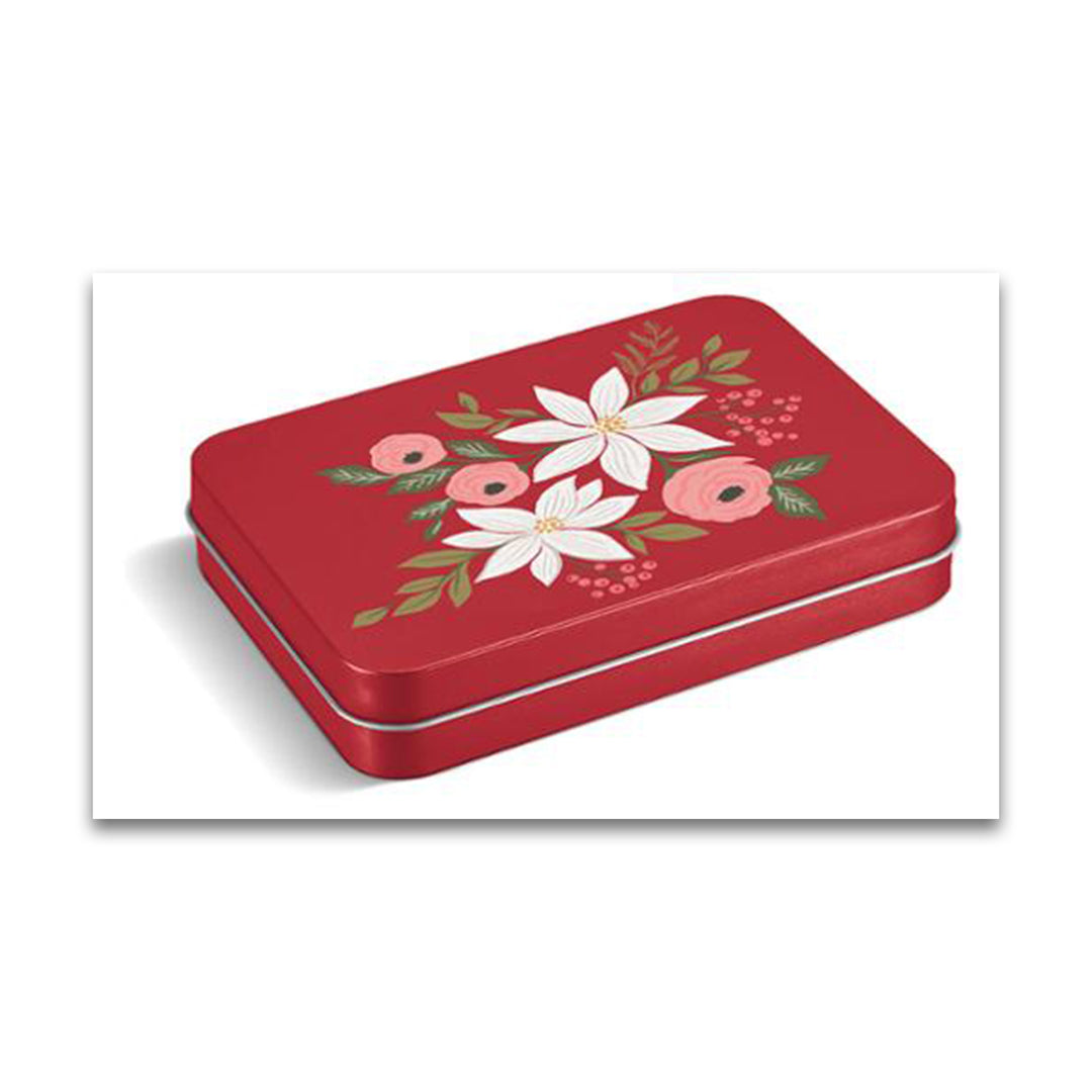 Pointsetta Tin - 4" x 3" - Lella Boutique - LB1005