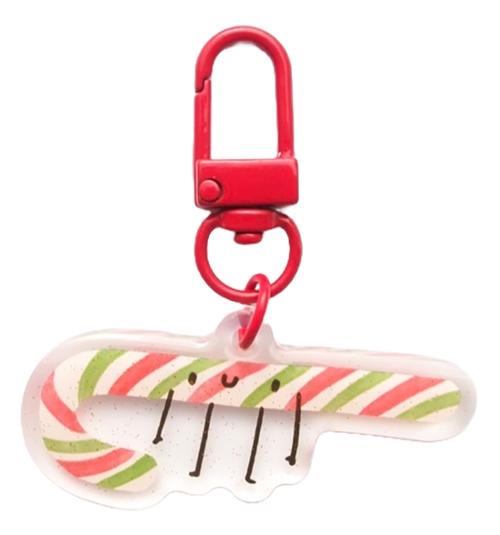 Lizzy House - Zipper Charm - Red Green Candy Cane - LHTINYZ002