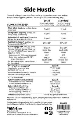 PREORDER - Side Hustle Pattern - Pattern by By Annie - Paper Pattern - PBA309