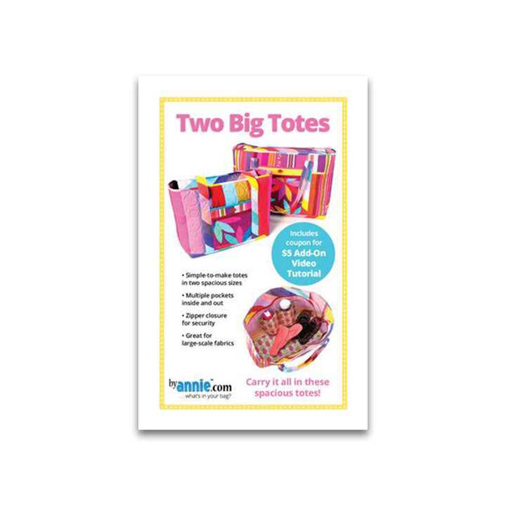 Two Big Totes Pattern - Pattern by By Annie - Paper Pattern - PBA310