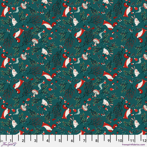 Enchanted Forest - Forest Floor in Teal - Cori Dantini - PWCD077.XTEAL