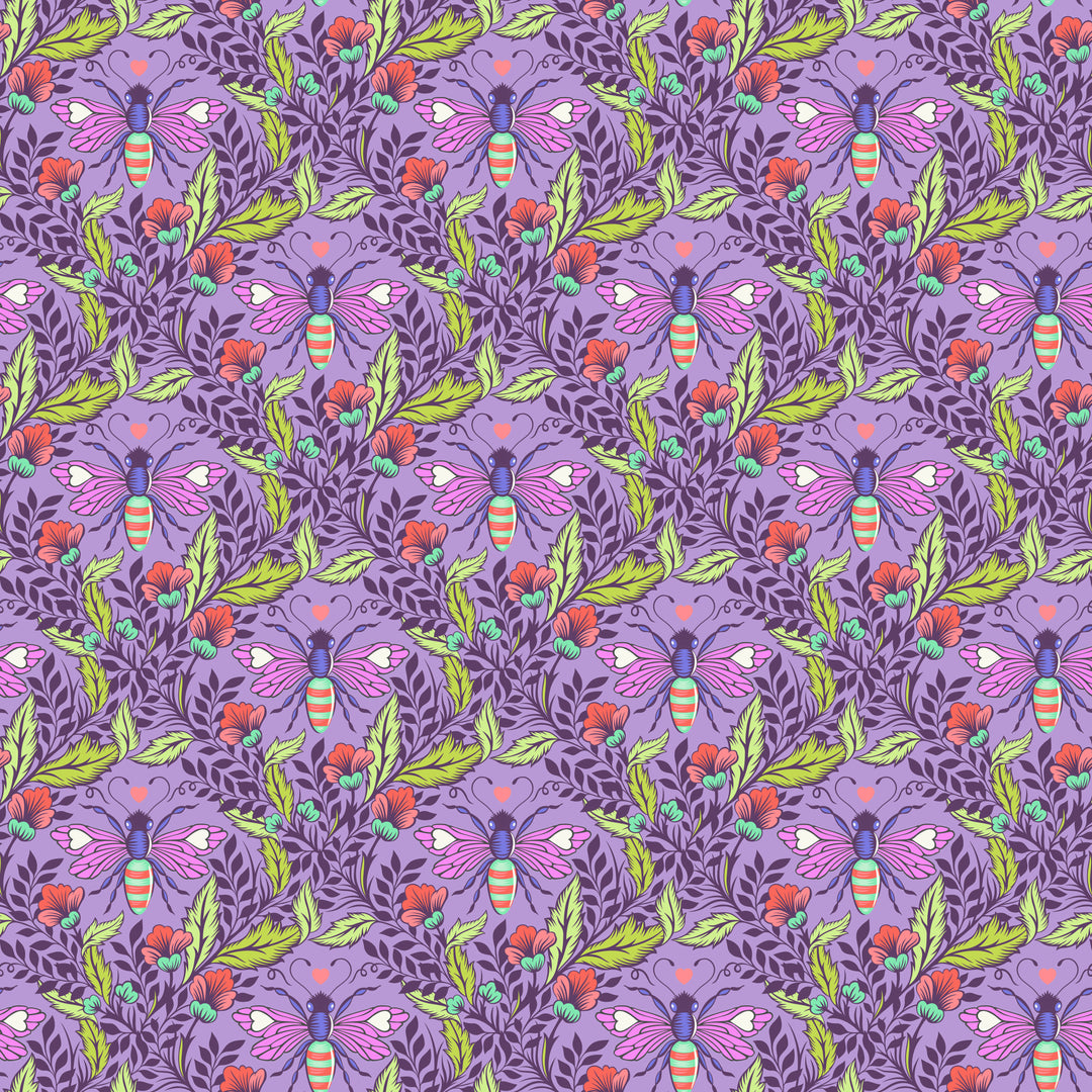 Full Moon Forest II - Shake your Honey Maker in Blossom - Tula Pink - PWTP248.BLOSSOM - Quilting Fabric