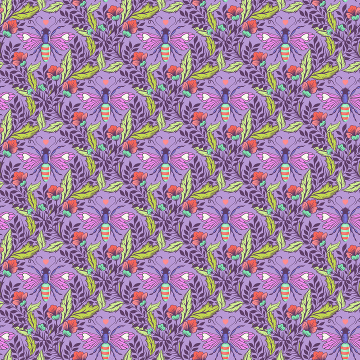 Full Moon Forest II - Shake your Honey Maker in Blossom - Tula Pink - PWTP248.BLOSSOM - Quilting Fabric