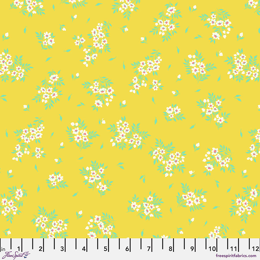 PREORDER - True Colors - What a Ditz in Buttercup - Tula Pink - PWTP253.BUTTERCUP - Half Yard