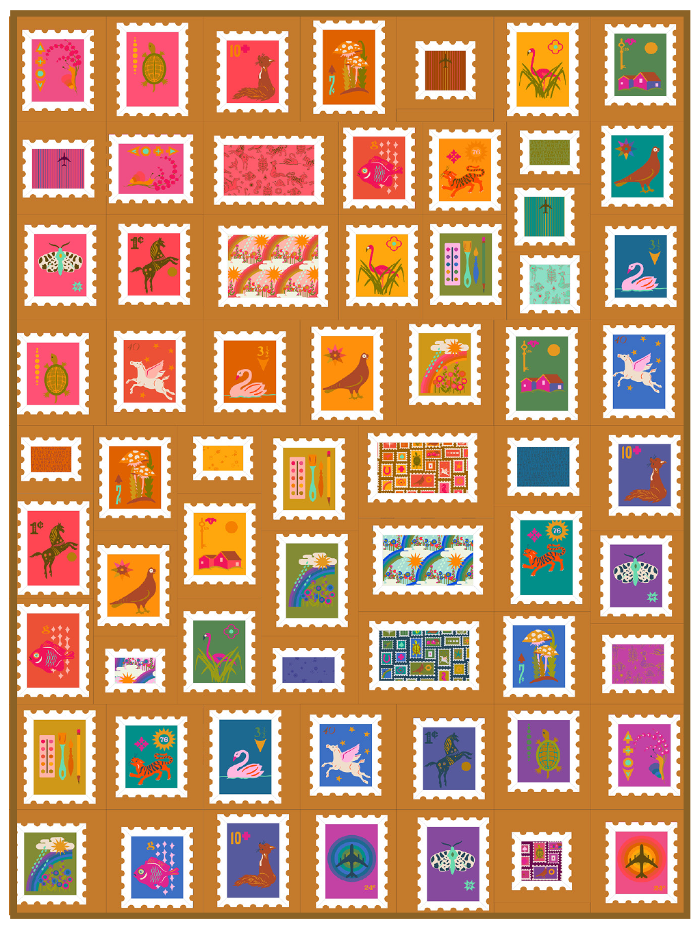 PREORDER - Postage Stamp Quilt Kit featuring Alison Glass - KITAG.POST