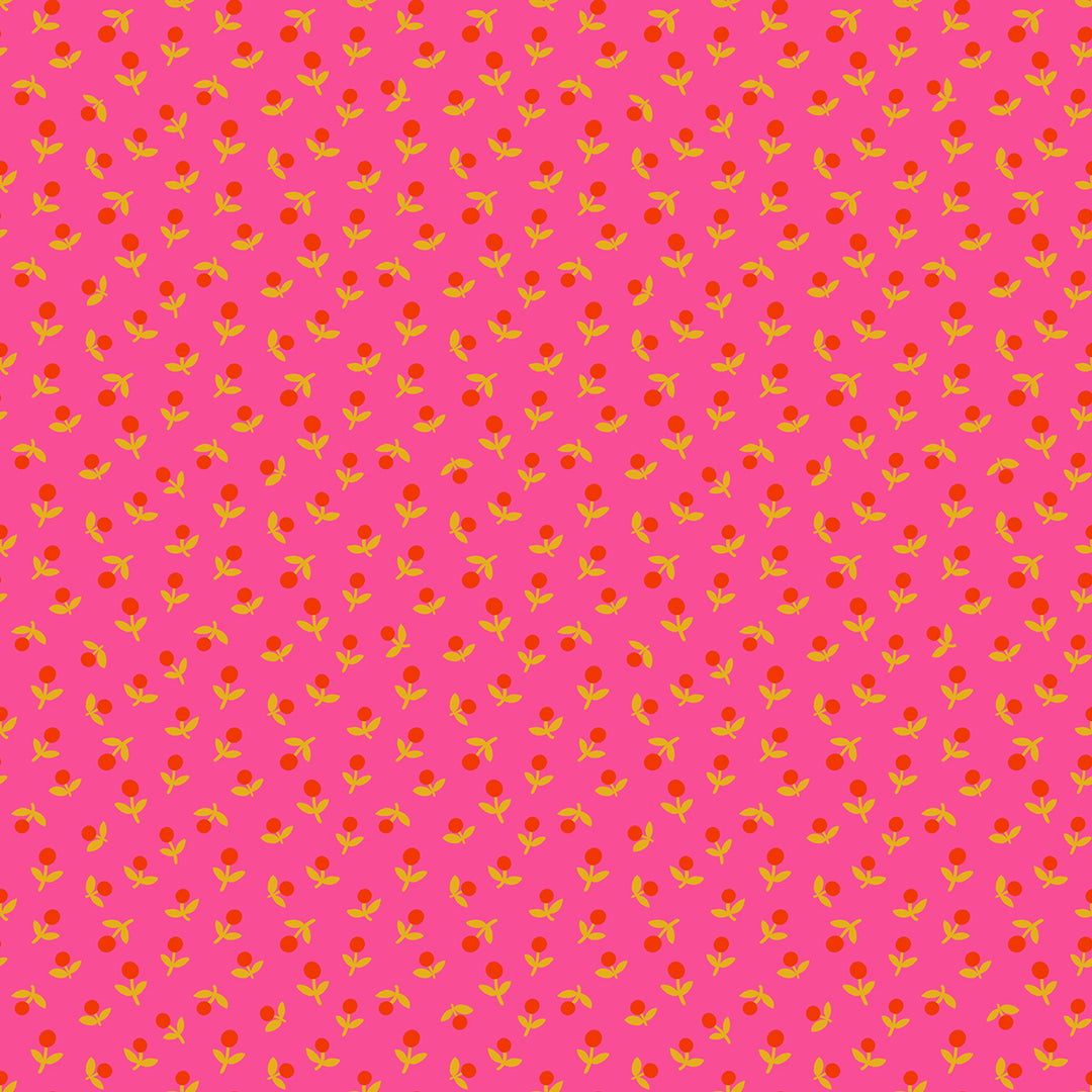 A closeup shot of the quilting fabric pattern called Sprout, designed by Alexia Abegg for Ruby Star Society, in the playful colorway. The SKU is RS4103 17.