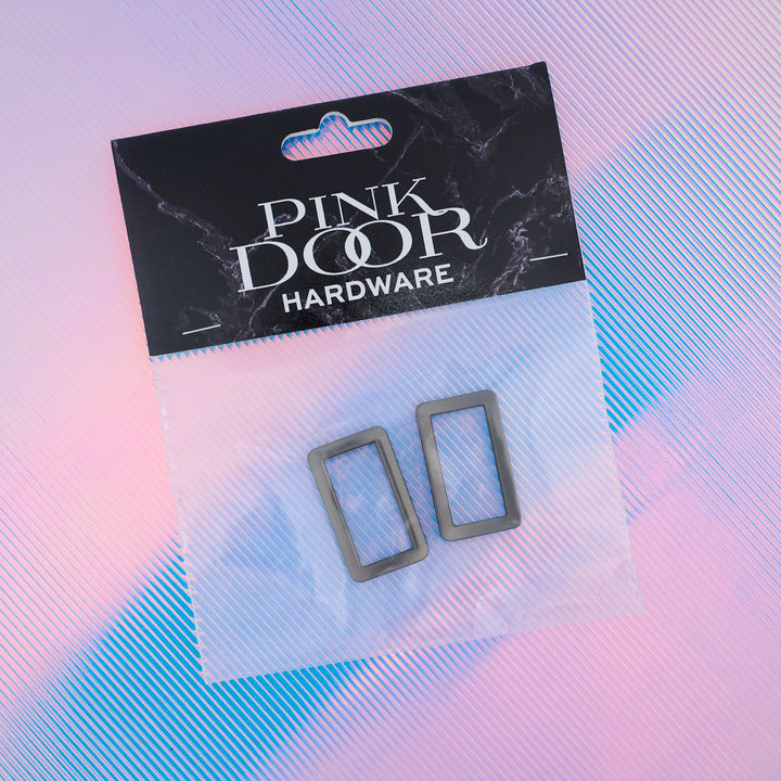 Pink Door Hardware - 1" Rectangle Ring - Gunmetal - 2 per pkg. - GM01RR