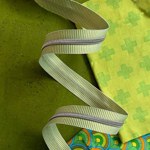 Sassafras Lane Designs - Lime Stripe Zipper - 3yds - SASSKIT 17K