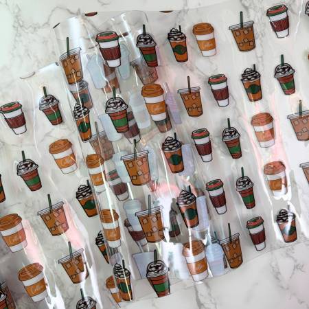 Sew Hungry Hippie - Coffee Cups Clear Vinyl - 12" x 52" - SHH-COFFEETPU
