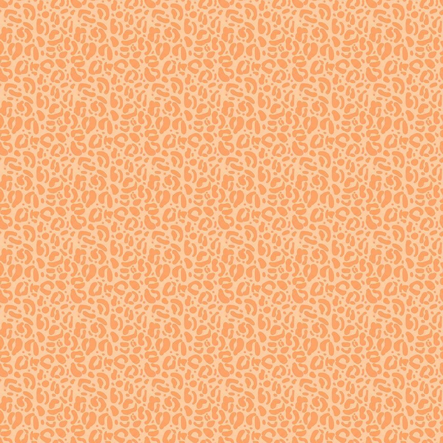 A closeup shot of the quilting fabric pattern called Wild, designed by Pammie Jame for Dear Stella, in the apricot colorway. The SKU is STELLA-DPJ3031 APRICOT.