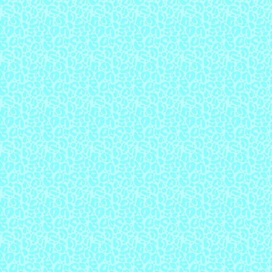 A closeup shot of the quilting fabric pattern called Wild, designed by Pammie Jane for Dear Stella, in the aqua colorway. The SKU is STELLA-DPJ3031 AQUA.