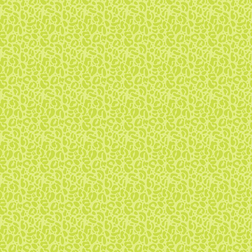 A closeup shot of the quilting fabric pattern called Wild, designed by Pammie Jane for Dear Stella, in the limeade colorway. The SKU is STELLA-DPJ3031 LIMEADE.