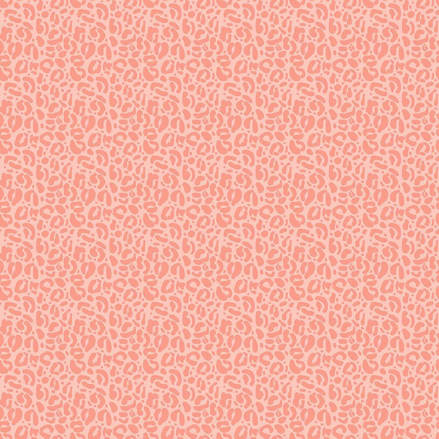 A closeup shot of the quilting fabric pattern called Wild, designed by Pammie Jane for Dear Stella, in the peachfuzz colorway. The SKU is STELLA-DPJ3031 PEACHFUZZ.