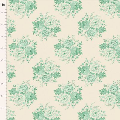 PREORDER - Sunday Brunch - Mia Teal - Tilda Fabrics - TIL100584 - Half Yard