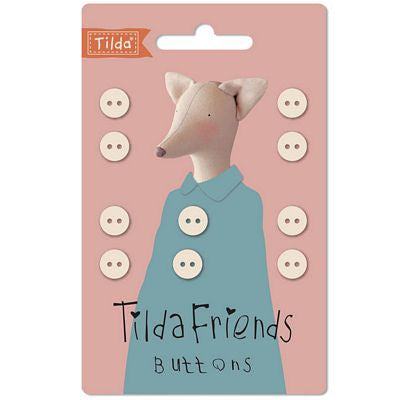 Tilda Friends Chambray Buttons - Neutral - TIL400052