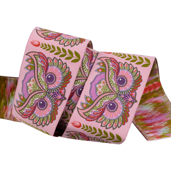  Renaissance Ribbons - Full Moon Forest II - Hootie Patootie in Honey - 2" width - Tula Pink