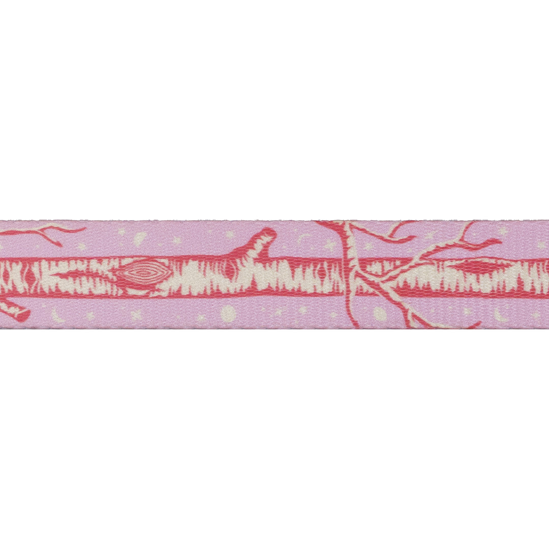 PREORDER - Renaissance Ribbons - Full Moon Forest II - Little Tree Webbing in Honey - 1" width - Tula Pink - One Yard