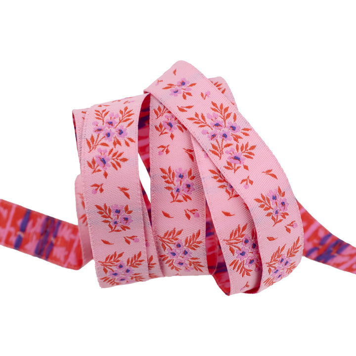 Renaissance Ribbons - True Colors 2025 - What a Ditz in Pink Lemonade - 5/8" width - By Tula Pink