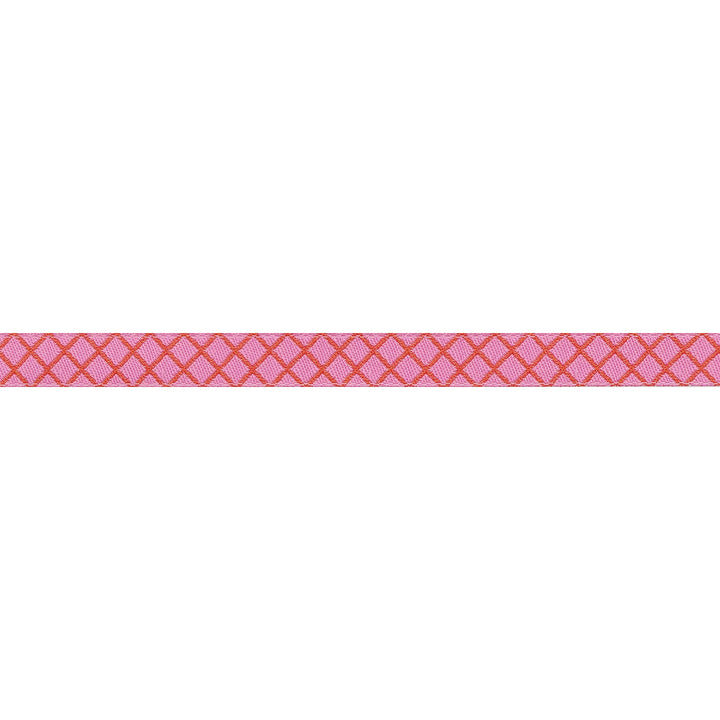 PREORDER - Renaissance Ribbons - True Colors 2025 - On the Grid in Bubblegum - 3/8" width - By Tula Pink - One Yard